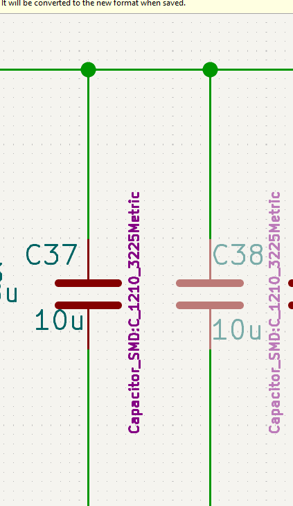 Screenshot showing how PCM Updates are indicated