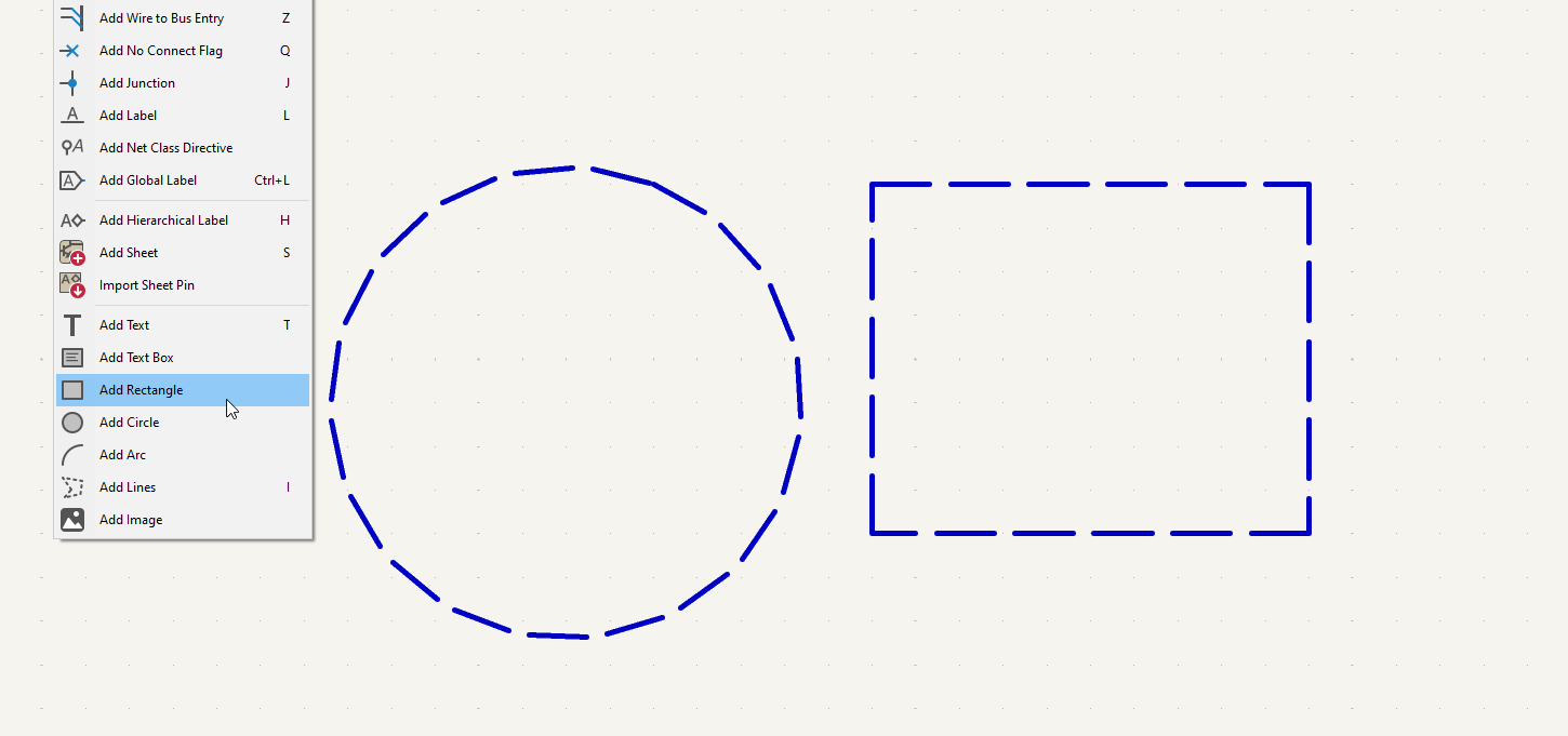 Example of radial dimensions