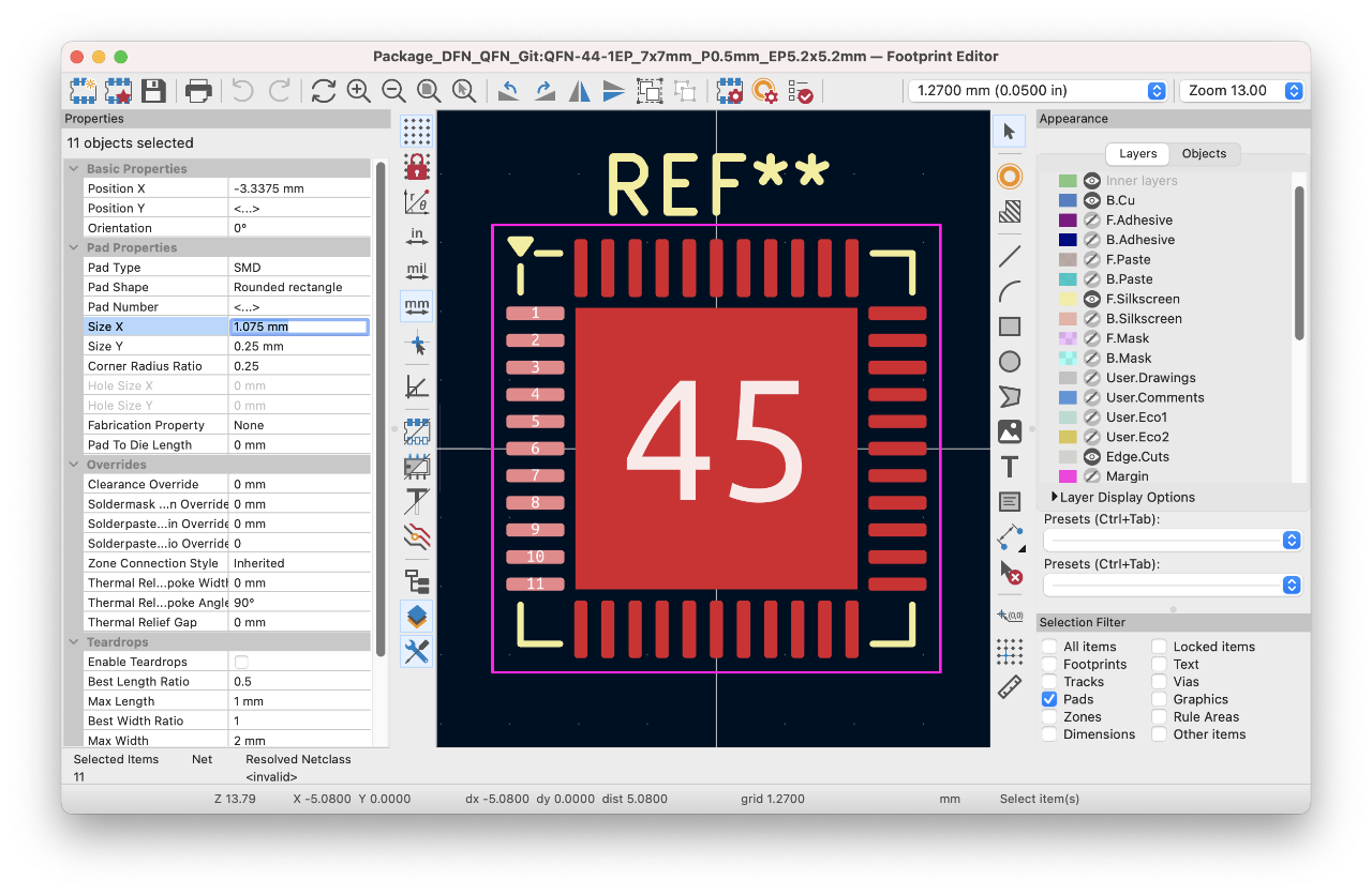 footprint editor