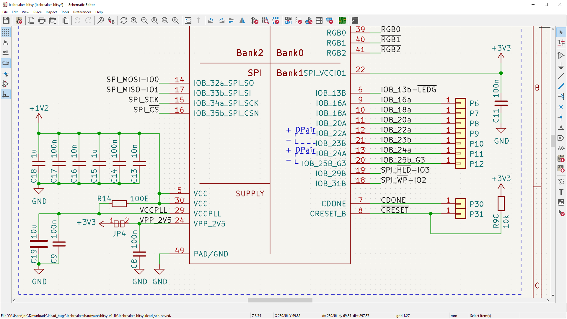 KiCad screenshot